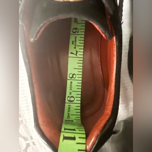 Vintage Donald Pliner Black Leather Buckle Shoes with Logo Detail - Picture 6 of 6